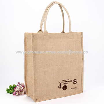 Jute Bags Medium Size Hessian Luxury Tote Eco Reusable Shopping