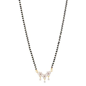 silver gold plated mangalsutra