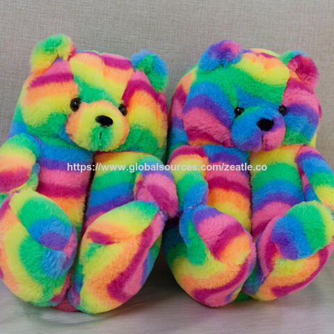 Achetez en gros Pantoufles Femme En Peluche Douce Ours En Peluche