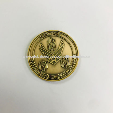 Challenge coin, Integrity service excellence commemorative coin for ANG ...