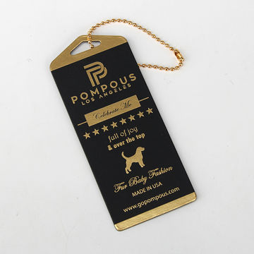 Sinicline Luxury Bespoke Black Hang Tags Garment Logo Tags - China