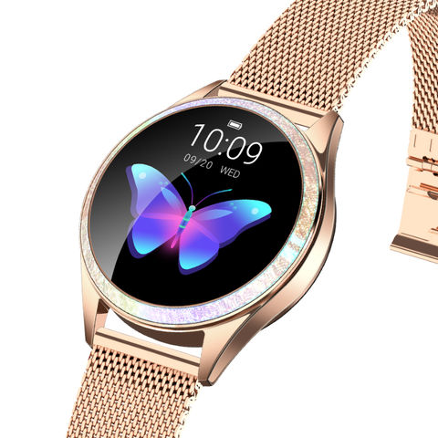 Kingwear Touch Round Screen Elegant Ladies Sports Tracker Stainless Steel Smart  Watch for ladies, Smart band smart bracelet Ladies smart watch - Buy China Smart  watch on Globalsources.com