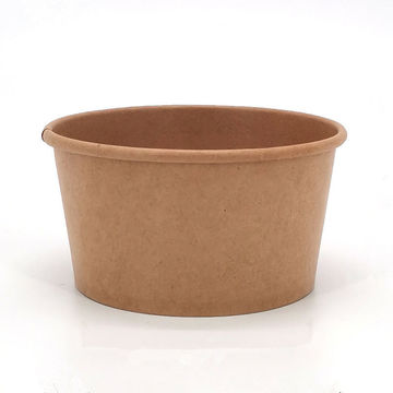 Buy Wholesale China Disposable Kraft Paper Bowl Rectangular Food Container  With Lid & Kraft Paper Rectangular Food Container at USD 0.12