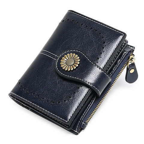 Small Slim Wallet For Women, RFID Safe Genuine Leather Wholesale China
