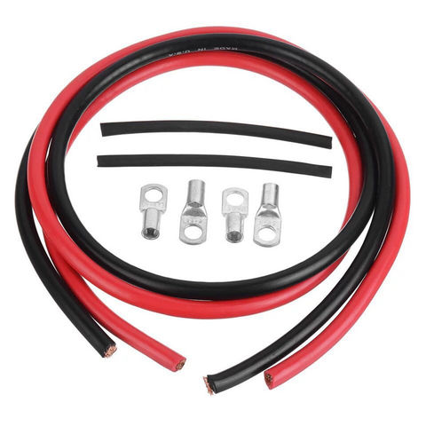 Buy Wholesale China Wholesale Price Red Copper Battery Ground Cable 16mm2  Length 50cm Black+red Battery Wire & Battery Cable at USD 1.65