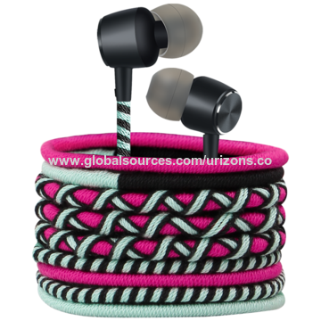 Nylon Braided Tribe Style Earbuds 