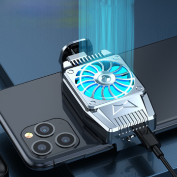 Ventoinha de resfriamento USB universal para celular, sistema de resfriamento, suporte para gamepad, radiador