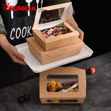 Buy Wholesale China Kraft Salad Boxes,eco Friendly Kraft Paper Chinese ...
