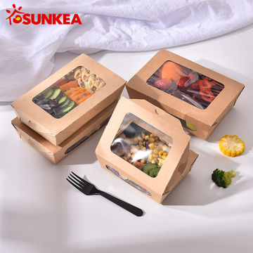 Buy Wholesale China Kraft Salad Boxes,eco Friendly Kraft Paper Chinese ...