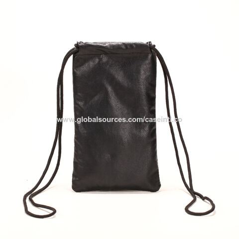 Buy Wholesale China Premium Soft Black Pu Leather Double Drawstring Pouch  Bag Sunglass Eyewear Pouch Filled With Foam & Leather Pouch Bag, Eyewear  Pouch, Sunglass Bag at USD 1.2