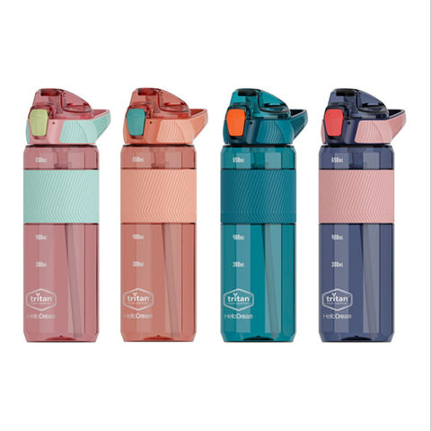 Misting Sports Water Bottle, Bpa Free Plastic Gradient Color Water