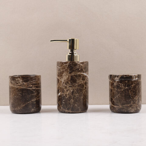 Ensemble d'accessoires de salle de bain 5 pièces en céramique imitation  marbre