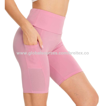 Biker Shorts for Women High Waist Tummy Control Bike Shorts for Gym Workout  Athletic Running Yoga Shorts Spandex Running Side Pockets