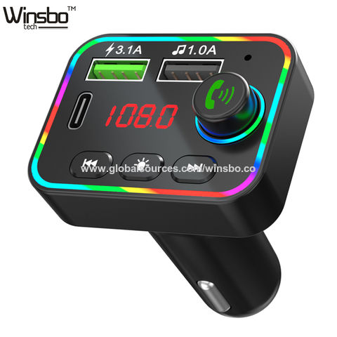 FM Transmitter Bluetooth Radio Lighter Car MP3 TF Player USB Charger