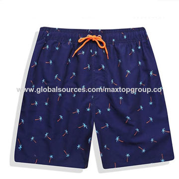 Pantalones Cortos de Baño RPET Reciclado, Impresión Digital, Ojal y Cordón, Bolsillo Trasero con Cierre de Velcro - Fabricante Ecológico