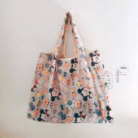Bolsa de compras reutilizable, resistente, enrollable, portátil, de nylon plegable, ecológica para supermercado al por mayor for sale at factory direct price