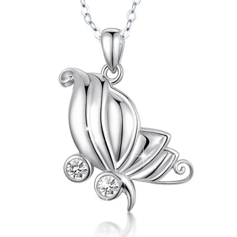 Butterfly Locket That Hold Pictures 925 Sterling Silver Animal Butterfly Pendant Photo Necklace for Women