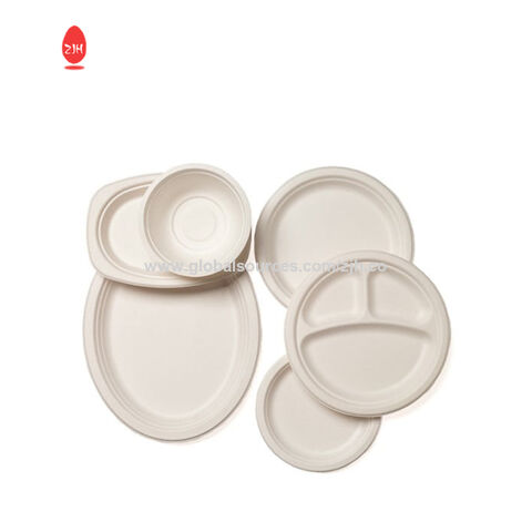 Biodegradable Tableware Cups Plates Compostable Disposable Recyclable Sugar Cane