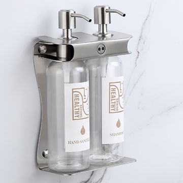 YHSGY Dispensador de jabón doble montado en la pared, dispensador de champú  de jabón para baño, baño, ducha, accesorios