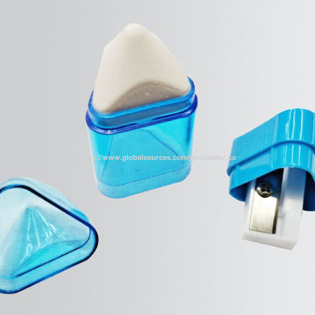 thumbnail image 2 of Pencil Sharpener & Eraser Set – Oval Eraser With Sharpener – School Stationery 2 of 6