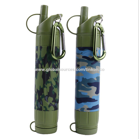 Nouvelle arrivée Paille de filtre à eau portable pour camping en plein air avec camouflage marin sans BPA for sale at factory direct price