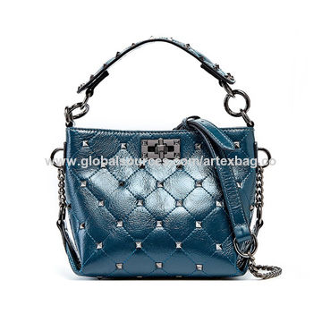 blue designer bag