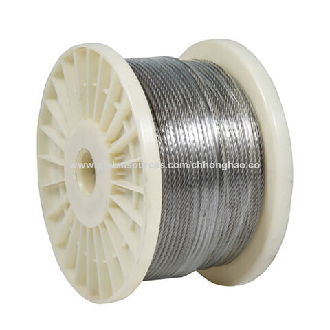 STAINLESS WIRE ROPE CABLE, 7 X 19, 1/2, 316 SS (SOLD IN 1000' SPOOL) 