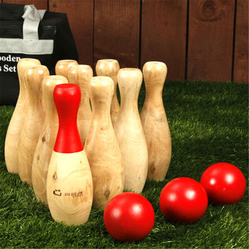 Outdoor Lawn Wooden Bowling For, Wooden Bowling Set Australia