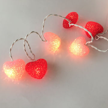 pink valentine string lights