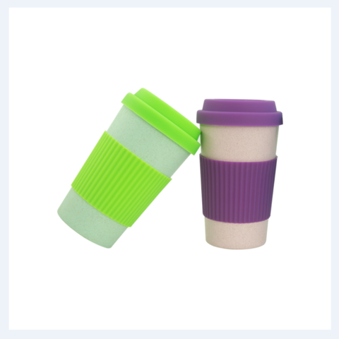 Buy Wholesale China Wheat Straw Coffee Cup Biodegeadable Cup Straw Tumbler  Bpa Free Microwavable Safe Reusable Coffee Cup With Lid & Coffee Cup at USD  1.4