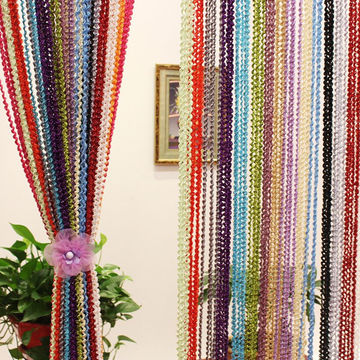 Yipa String Door Window Curtain Bead Room Divider Crystal Tassel Fringe  Beads Panel