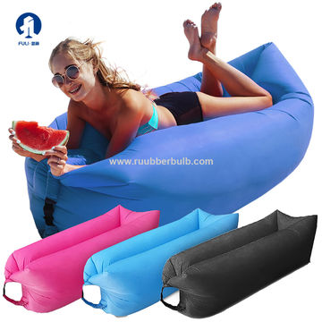 BNY Inflatable Lounger Chair Sofa Bed Air Sofa Sleeping Bag Couch Beans for  Bean Bag Chair for Beach Camping Park BBQ Music Festivals (Blue) :  .in: Home & Kitchen