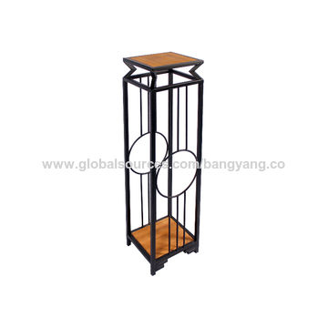 Corner Balcony Flower Pot Holder, Wrought Iron Plant Stand With Shelves