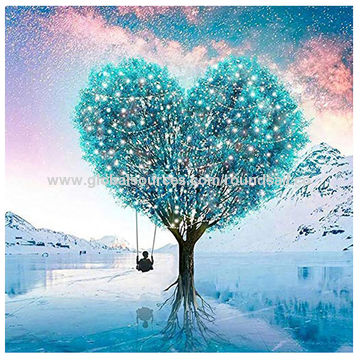 Small Size Blue Heart Tree Diy Diamond Painting Crystal Art Paint Stone Art  Painting - Explore China Wholesale Diamond Painting and Diamond Painting,  Stone Art Painting, Crystal Art Paint