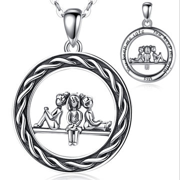 Long Distance Best Friend Necklace In Silver For Moving Gift – Ashley  Lozano Jewelry