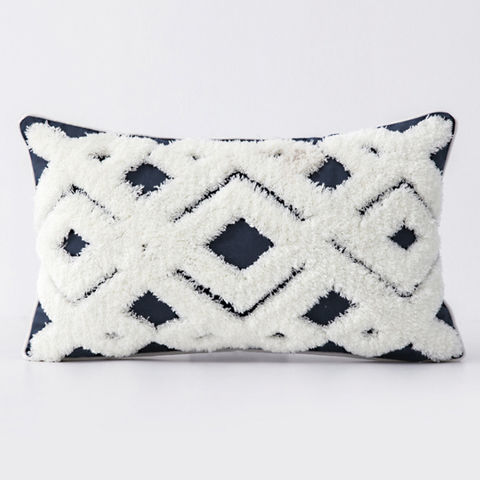 Throw Pillow Cover Tribal Boho Woven Pillowcase with Tassels Soft Cushion  Case