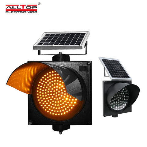 solar traffic warning light