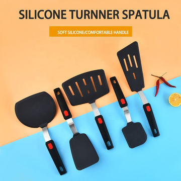 Silicone Kitchen Utensil Set 6 Piece Cooking Utensils Accessories  Kitchenware 2 Sizes Spatula, Tongs, Whisk, Pastry Brush, Slotted Turner  Heat Resistant Baking Set Non-stick Cookware Kitchen Tools