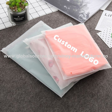 Custom Design EVA PVC Zip Bags Clear Poly Bags With Logo and Matte White  Packaging Clothes Zip Lock Plastic Bags - AliExpress