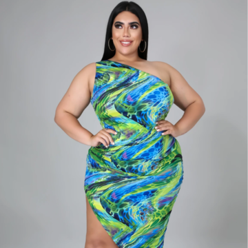 one shoulder dress size 16