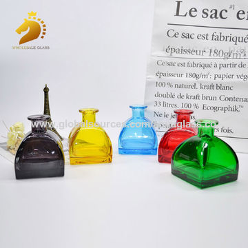 2 x Transparent 50ml 80ml 100ml 150ml Big glass bottle with wood