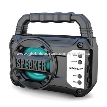 2021 New Ms-1637bt Portable Wireless Bass Speaker Stereo Music Speaker  Usb/tf/aux/fm Radio. - Explore China Wholesale Portable Wireless Bass  Speaker and Portable Speaker, Bass Speaker, Bluetooth Speaker