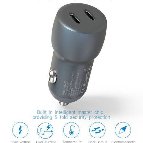 40W Schnellladegerät 20W PD USB-C Autoladegerät für Mobiltelefone