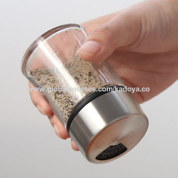 Buy Wholesale China Small Glass Jar Shaker Sea Salt Pepper Powder Spice  Container Shaker With Adjustable Sprinkler & Salt Shaker at USD 0.66