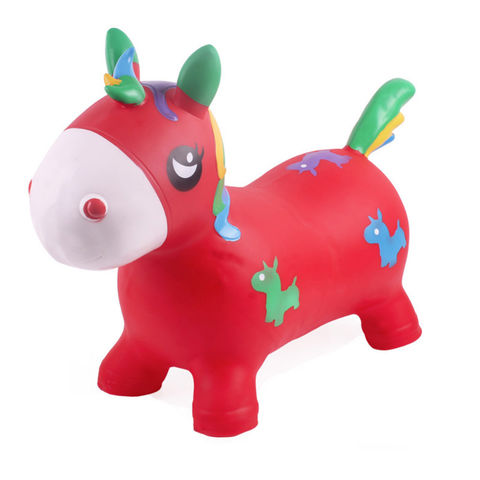 Kids Colorful Painting Jumping Donkey Hopper Jumping Horse