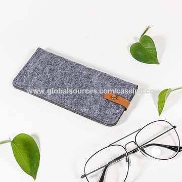 Buy Wholesale China Eco-friendly Soft Felt Cosmetic Bag Eyeglasses Pouch  Slip-in Pouch Slim Pocket Eyeglasses Case & Felt Cosmetic Bag at USD 0.35