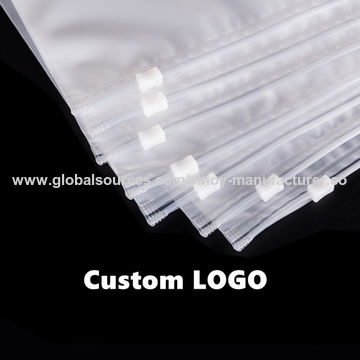 Wholesale Hot Selling Matte Transparent PE Zipper Resealable Clothes  Packaging Frosted Plastic Ziplock Bag From m.