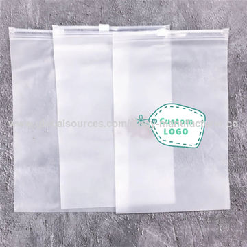 Buy Wholesale China Custom Logo Frosted Plastic Bag Clothes Zip Lock Self  Sealing Bag Clothing Packaging Frosted Zipper & Clothing Opp Bags at USD  0.02