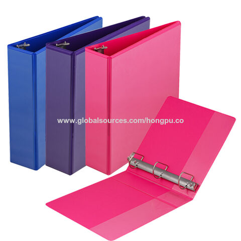 Indigo A4 2 Ring Binder File Folder Pastel Pink Pack of 3