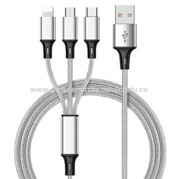USB Printer Cable Speed Sport Racing Cars Repeated Multi 3 in 1 Retractable Cable USB with Micro USB/Type C Compatible with Cell Phones Tablets and More 